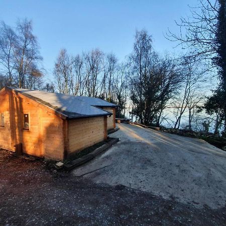 Stunning Log Cabin On The Lake Villa Portroe Exteriör bild