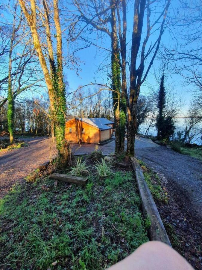 Stunning Log Cabin On The Lake Villa Portroe Exteriör bild